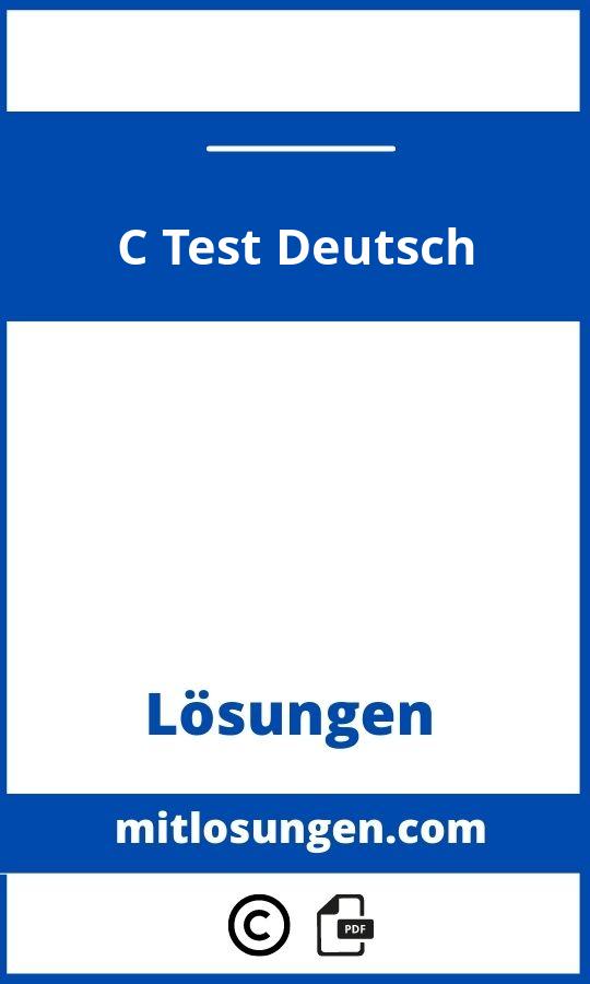 C Test Deutsch Mit Lösungen