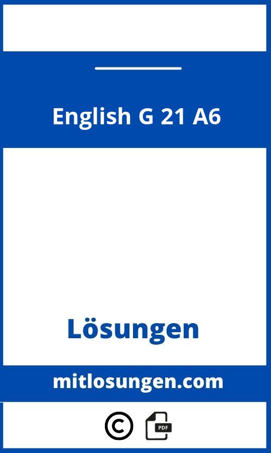 English G 21 A6 Lösungen