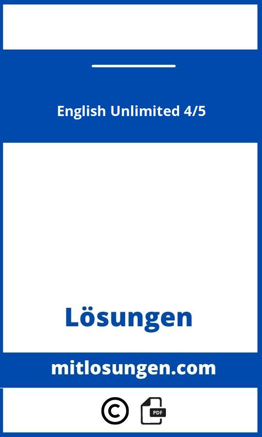 English Unlimited 4/5 Lösungen Pdf