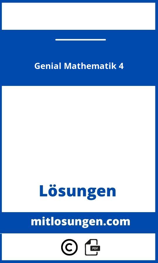 Genial Mathematik 4 Lösungen Download
